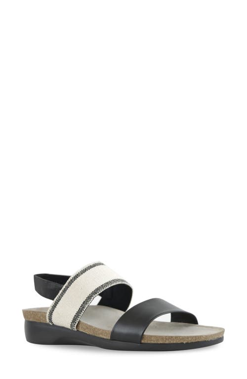 Munro Pisces Sandal In Black/white Novelty