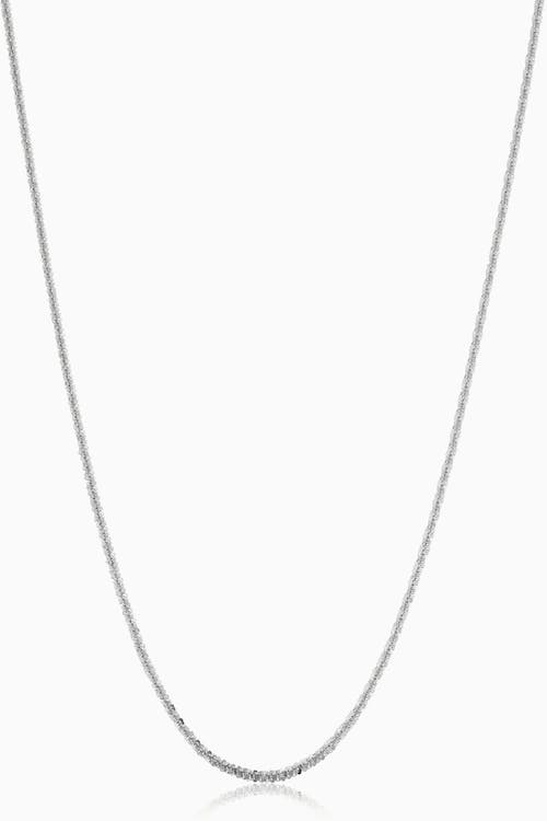 Oradina Women's 14k White Solid Gold Shimmer Adjustable Chain In White Gold