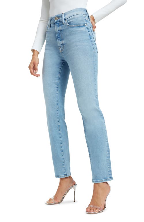 GOOD AMERICAN GOOD AMERICAN ALWAYS FITS GOOD CLASSIC STRAIGHT LEG JEANS