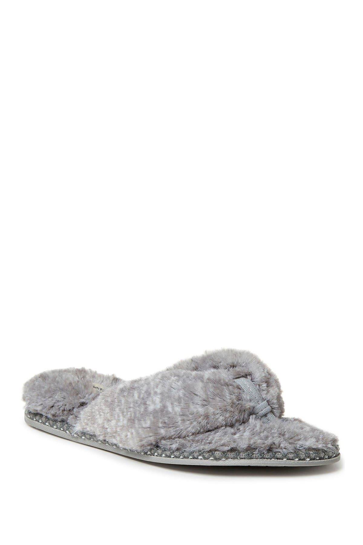 thong fur slippers