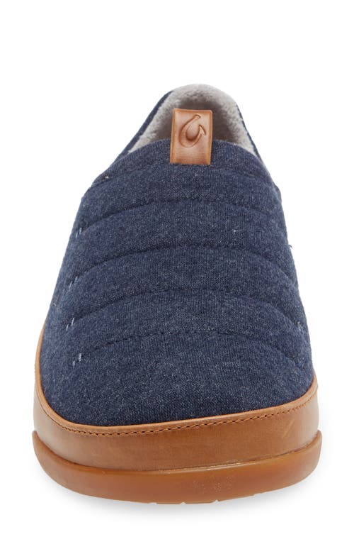 Olukai Mahana Convertible Quilted Slipper In Trench Blue/trench Blue