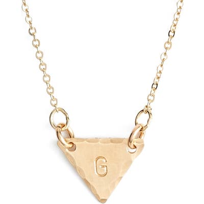 Nashelle 14K-Gold Fill Initial Triangle Necklace