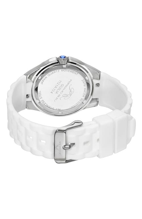 Shop Porsamo Bleu Guilia Interchangeable Strap Watch, 37mm In Silver/white