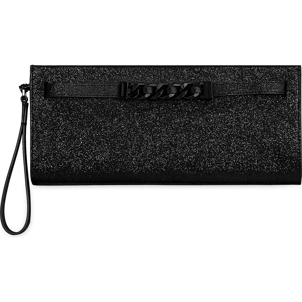 Rebecca Minkoff Curb Link Wristlet Clutch In Black