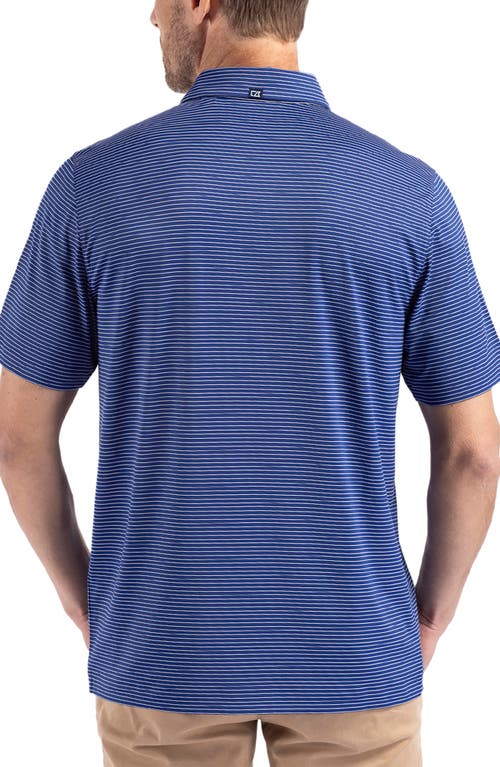 CUTTER & BUCK CUTTER & BUCK FORGE FINE LINE STRIPE RECYCLED BLEND POLO