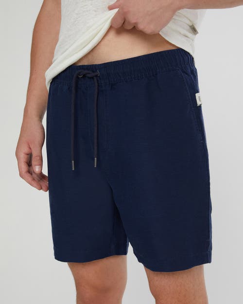 Onia Air Linen Pull-on Short 6" In Deep Navy