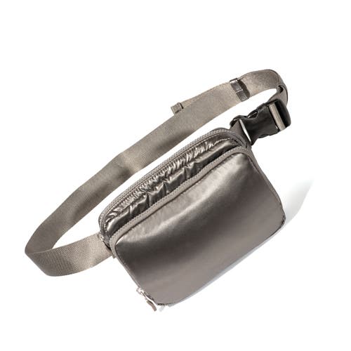 Baggallini Modern Belt Bag Sling In Gunmetal Puff