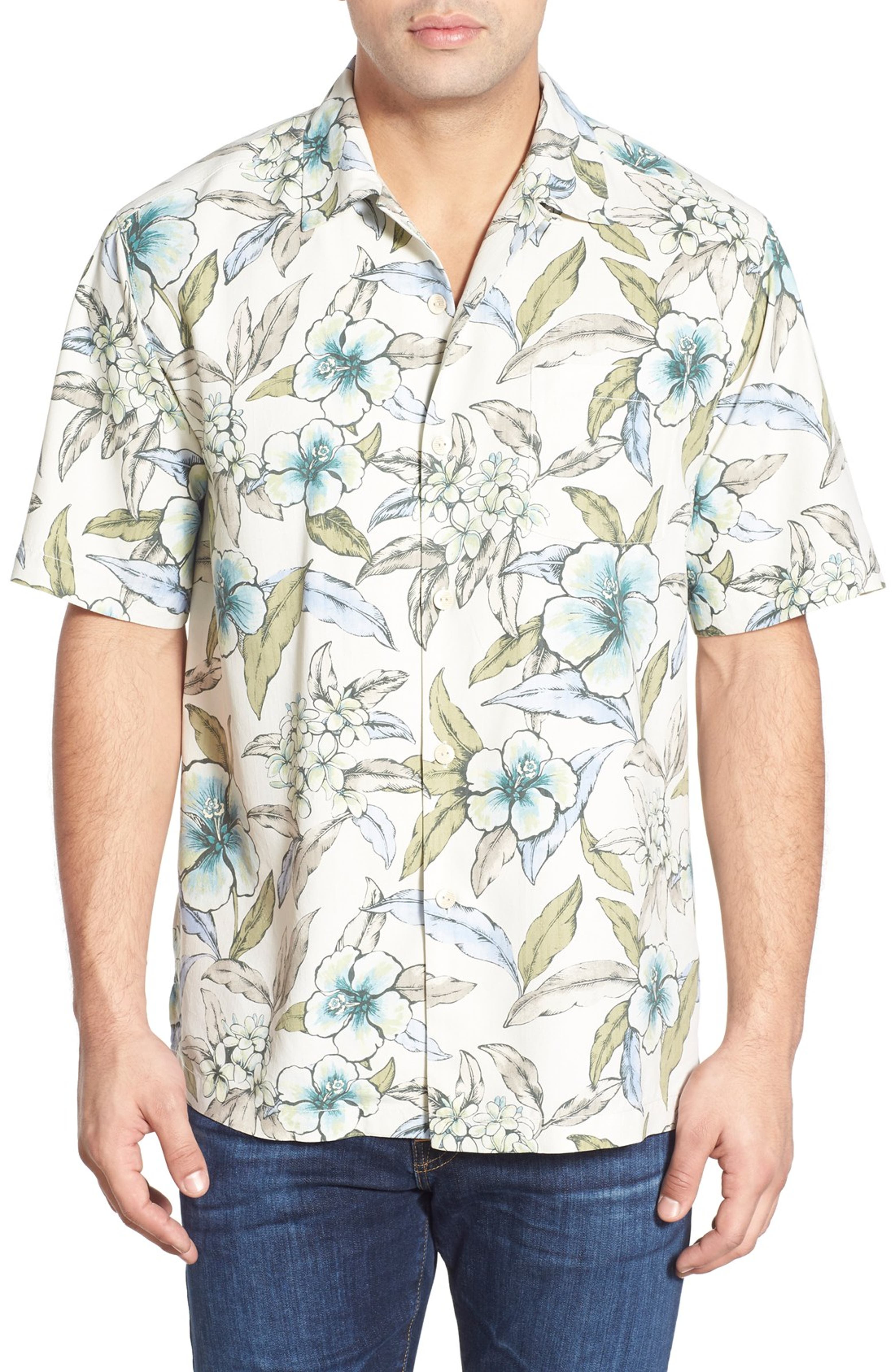 Tommy Bahama 'Garden of Hope and Courage' Original Fit Silk Camp Shirt ...