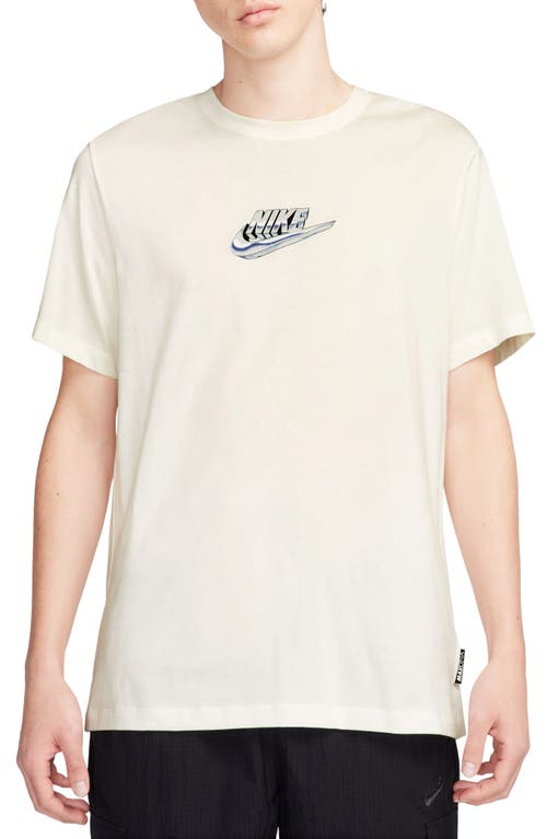 Shop Nike Swoosh Logo Graphic T-shirt In Sail