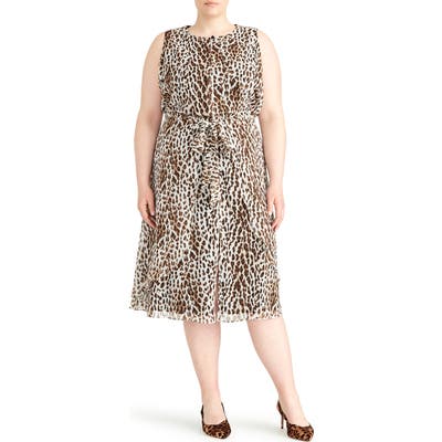 Plus Size Rachel Roy Collection Sleeveless Tie Waist Dress, Ivory