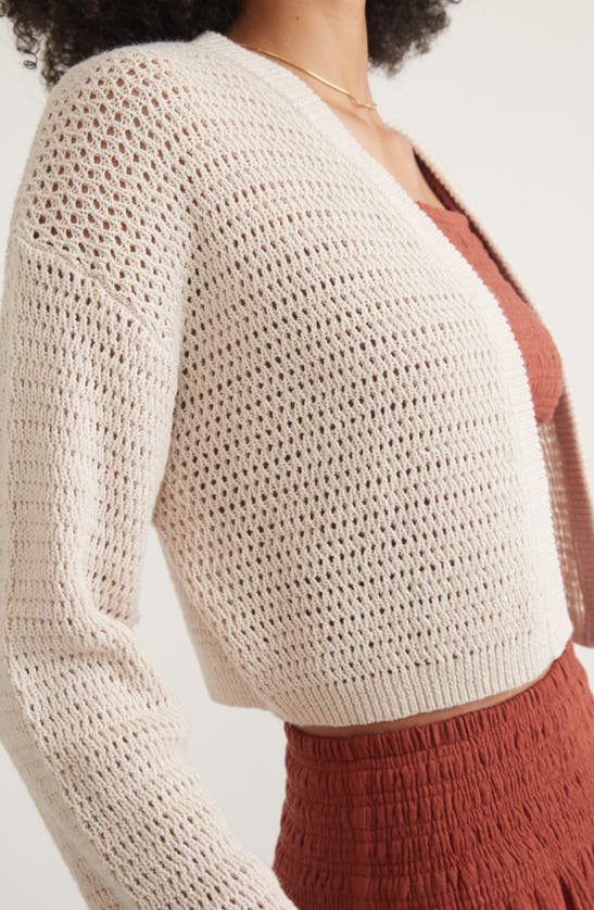 Shop Marine Layer Anacapa Open Stitch Open Front Cardigan In Calico