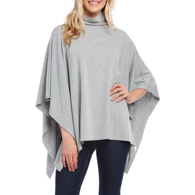 Karen Kane Funnel Neck Knit Poncho, Grey