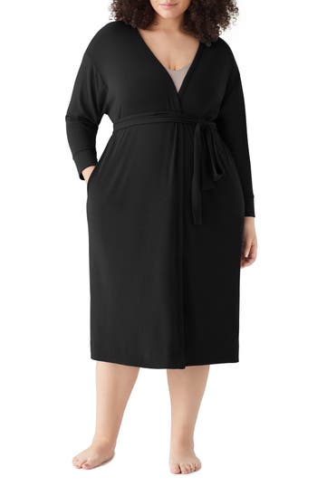 True & Co. Any Wear Jersey Robe In Black