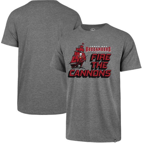 Men's '47 Heathered Gray Tampa Bay Buccaneers Regional Super Rival Fire The Cannons T-Shirt in Heather Gray