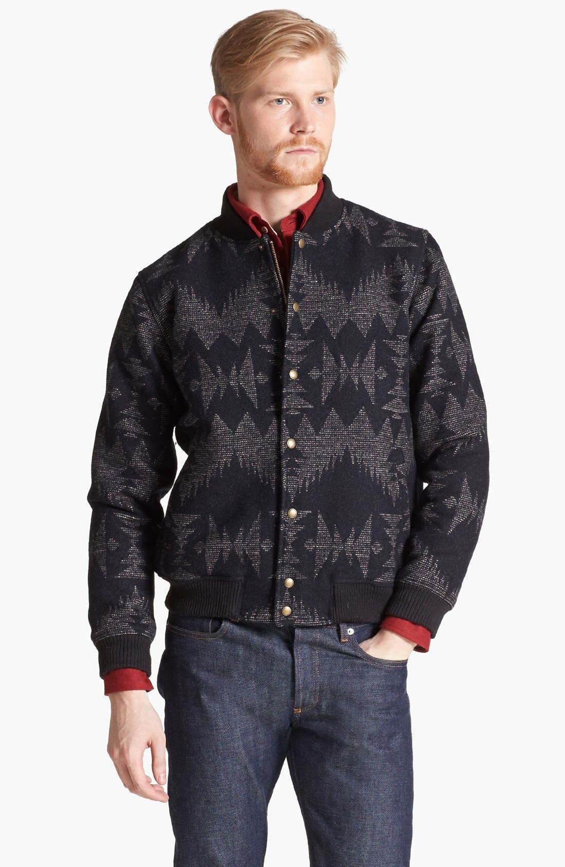 Pendleton Portland Collection 'Franklin' Wool & Cotton Varsity Jacket