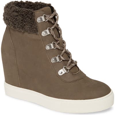 Kenneth Cole New York Kam Faux Fur High Top Sneaker, Grey
