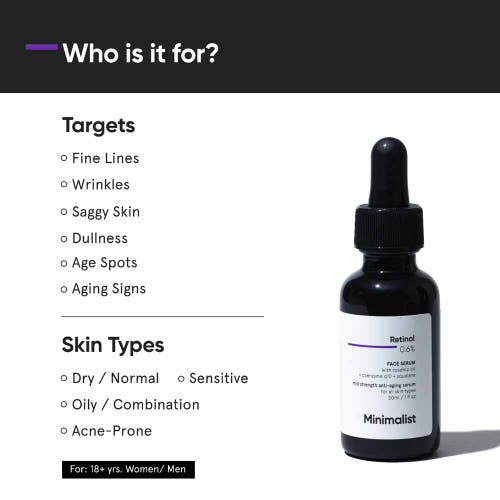 Shop Minimalist Retinol 0.6% Face Serum