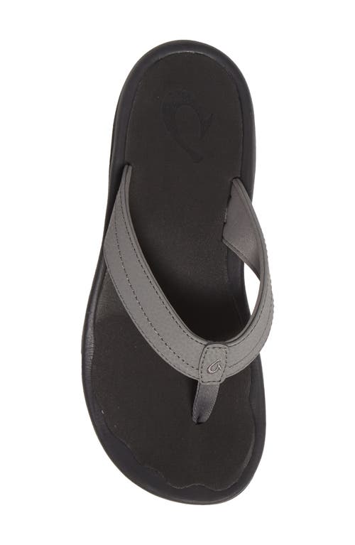 Shop Olukai Ohana Flip Flop In Charcoal/onyx