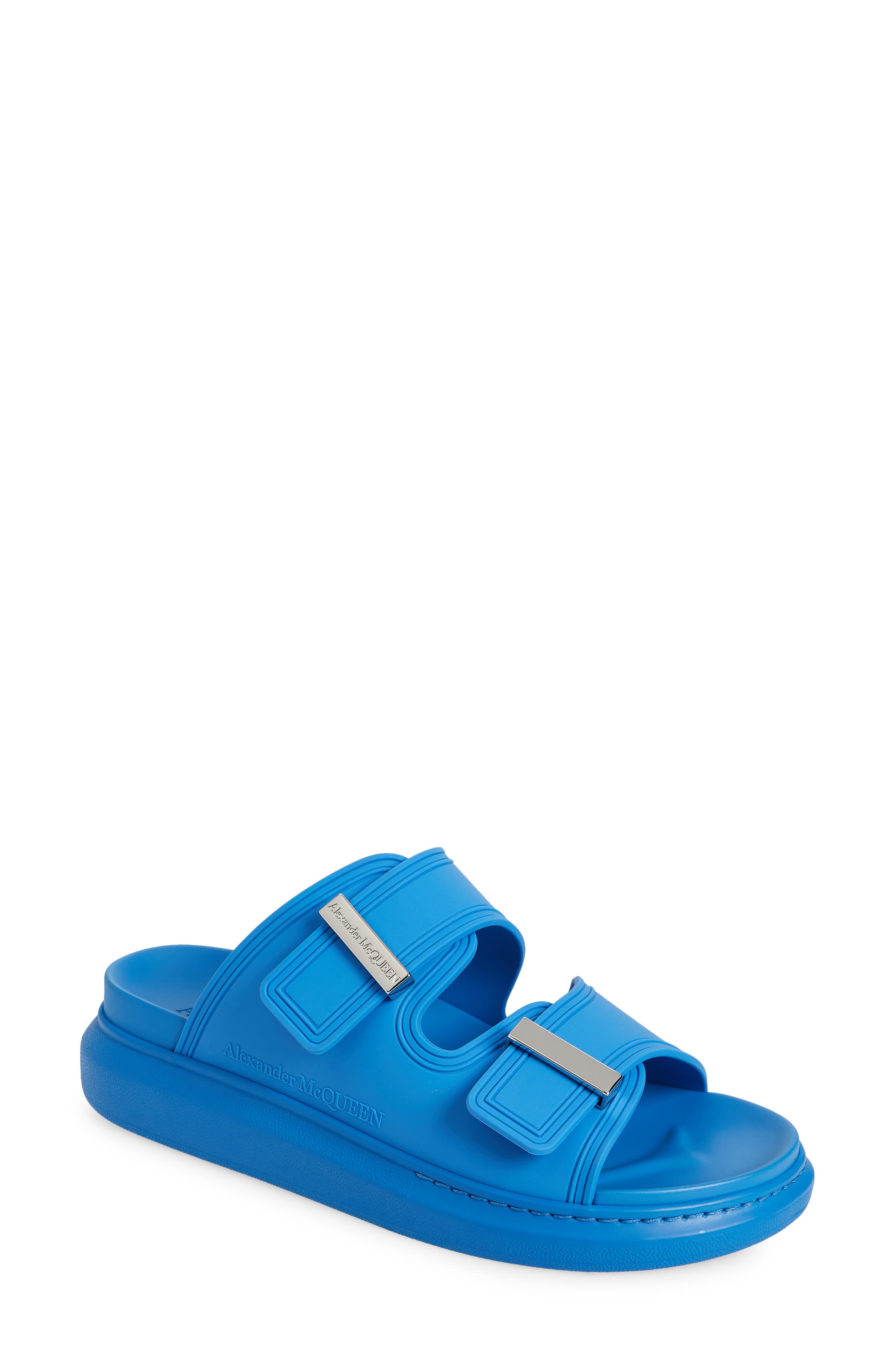 navy blue designer slides