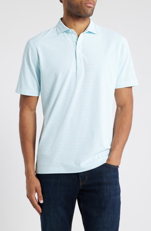 johnnie-O Stetsons Stripe Performance Polo in Tarpon 