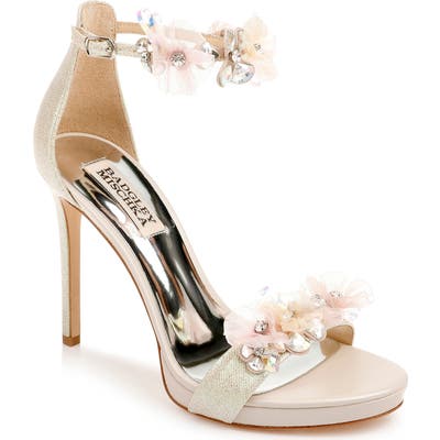 Badgley Mischka Cardi Crystal Embellished Sandal, Pink
