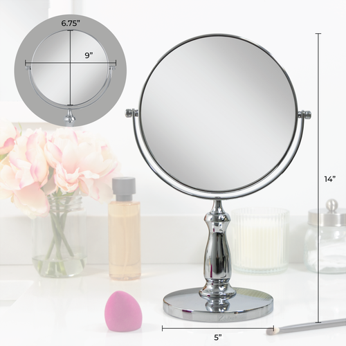 Shop Zadro Makeup Mirror With 8x/1x Magnifications In Satin Nickel