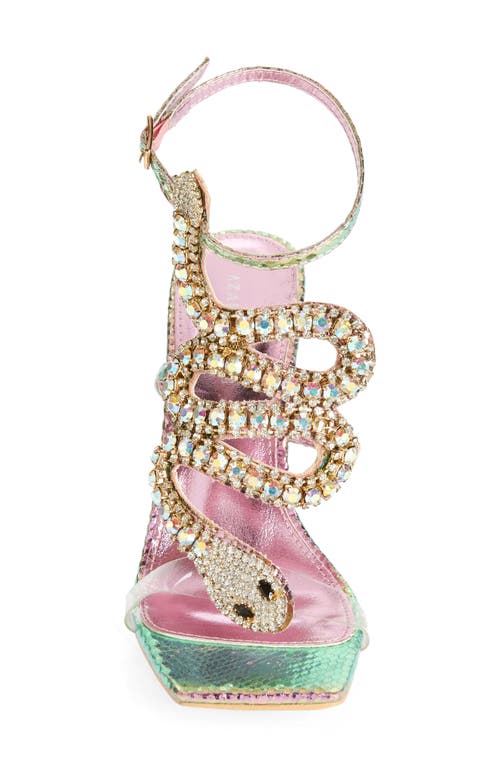Azalea Wang Cobra Ankle Strap Sandal In Multi