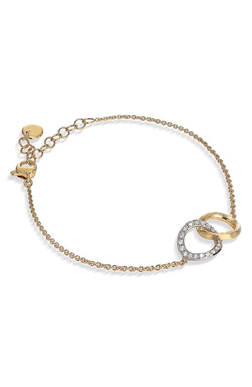 Marco Bicego Delicati 18K Yellow & White Gold Diamond Link Bracelet in Yellow Gold at Nordstrom, Size 6