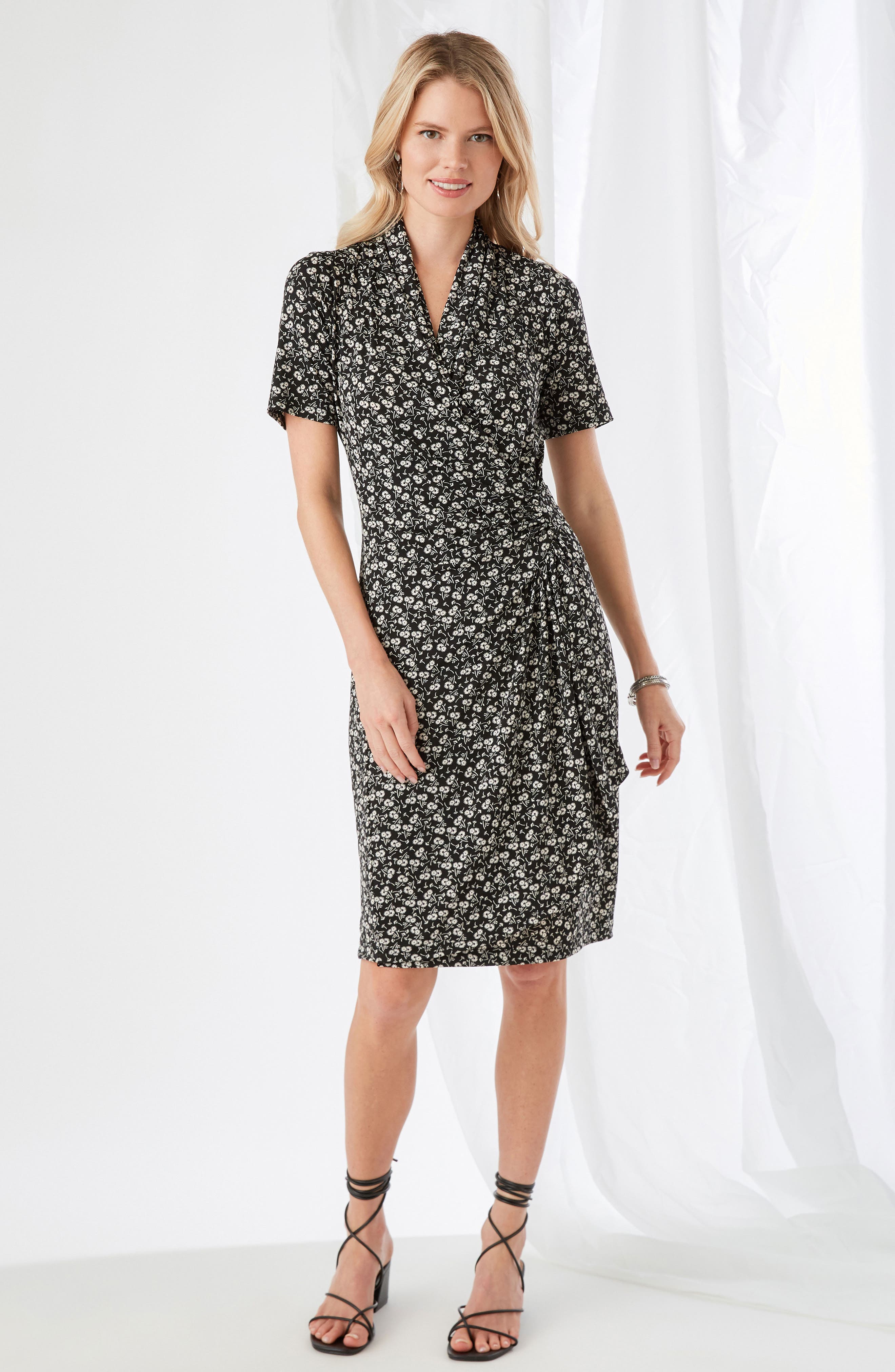 Karen Kane Cascade Floral Print Faux 