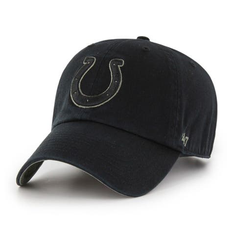 Men's New Era Black Indianapolis Colts Throwback Logo Color Dim 59FIFTY  Fitted Hat