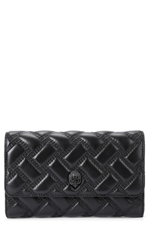 Kurt Geiger London Kensington Quilted Leather Wallet on a Chain in Black at Nordstrom
