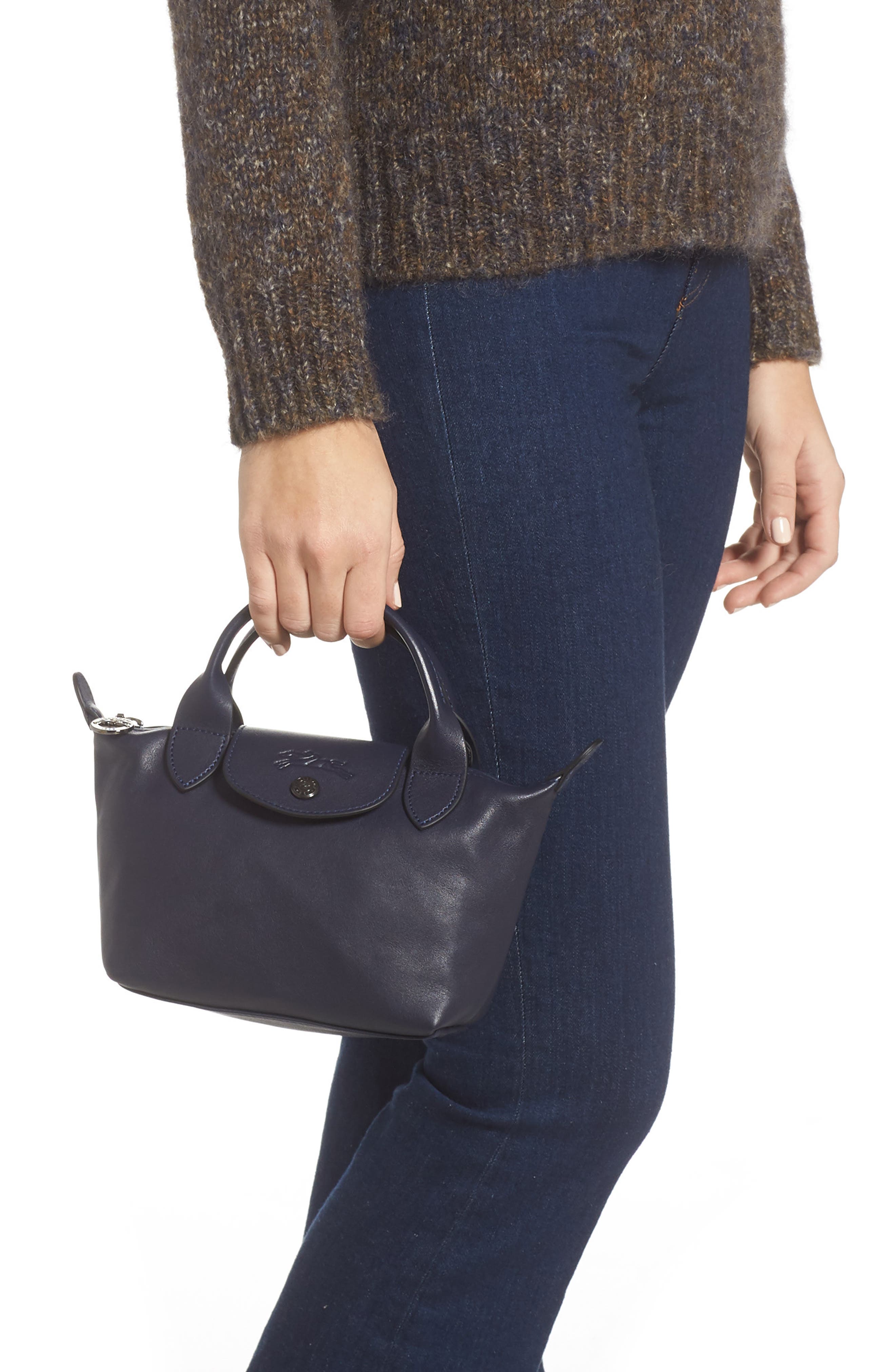 Longchamp Mini Le Pliage Cuir Leather Top Handle Bag Nordstrom