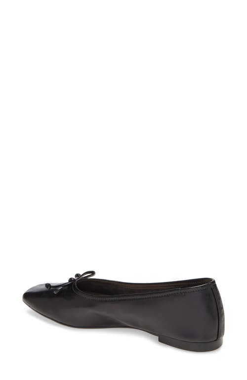 Shop Schutz Arissa Square Toe Ballet Flat In Black Croc