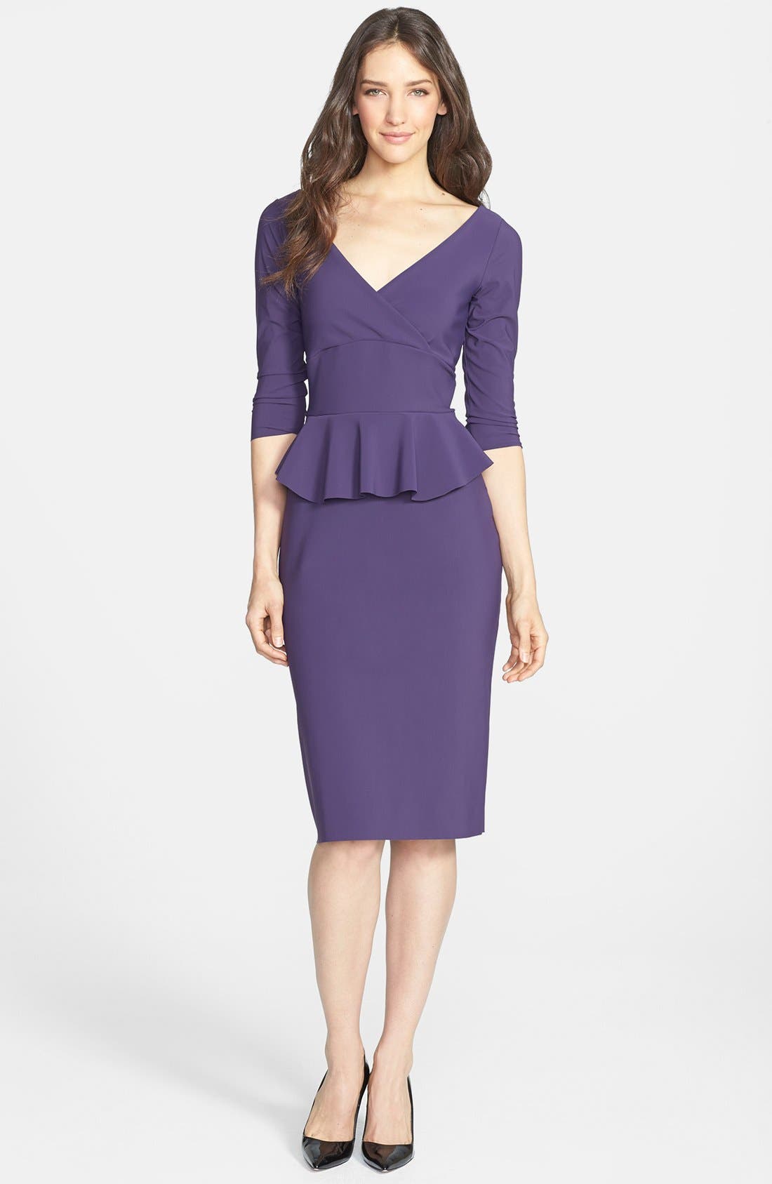 La Petite Robe by Chiara Boni Jersey Peplum Sheath Dress Nordstrom