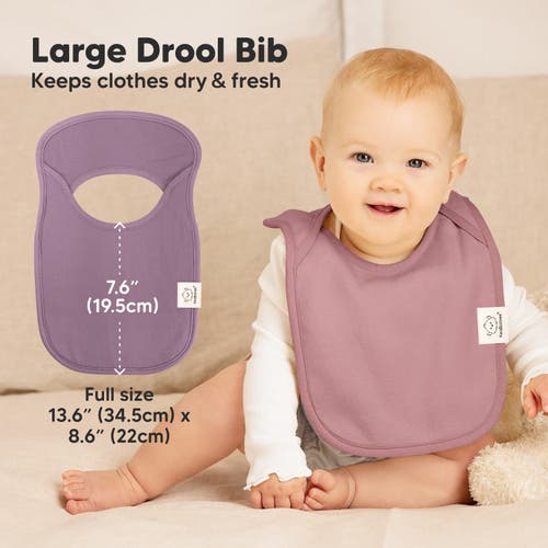 Keababies 8-pack Hallo Drool Bibs In Mauve