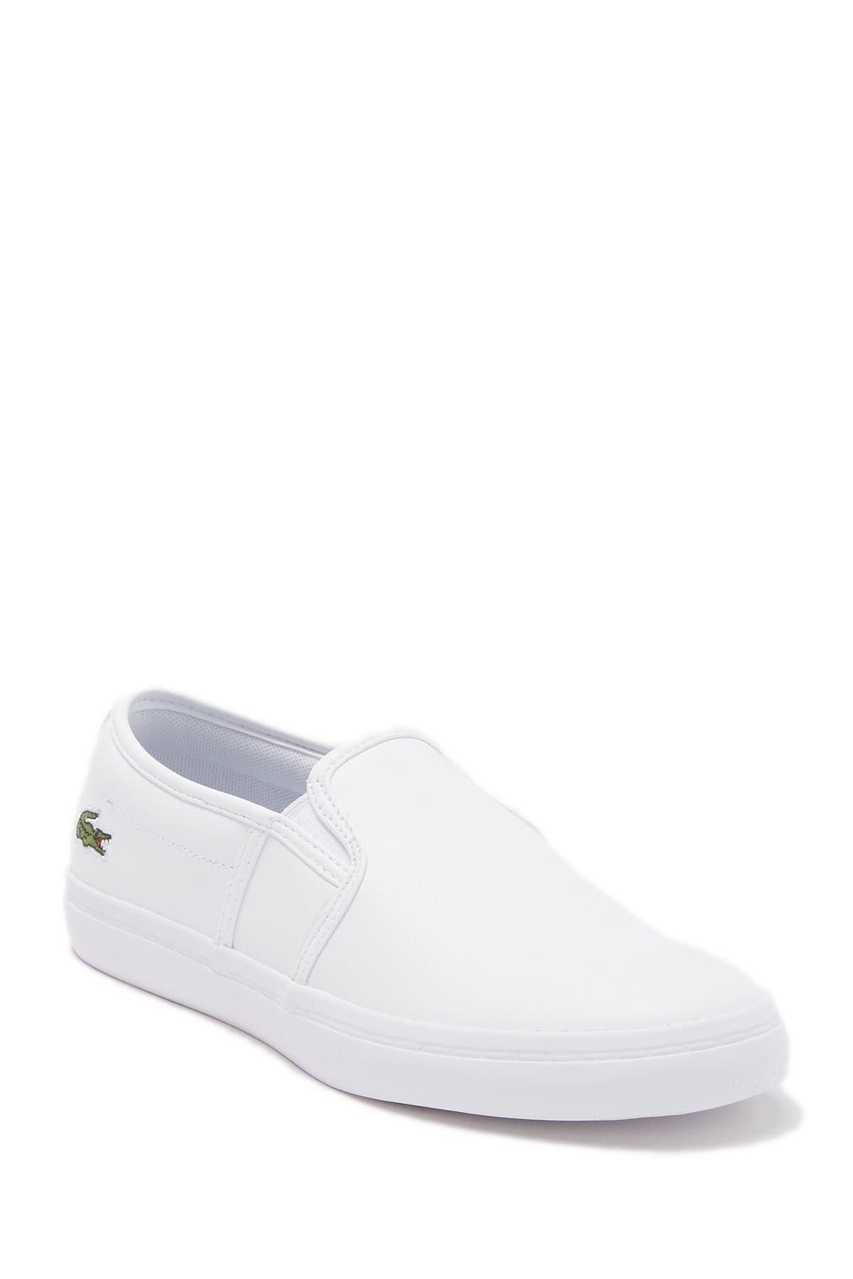 lacoste slip on leather