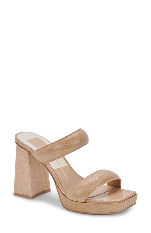 Dolce Vita Atlas Slide Sandal in Taupe Embossed Stella at Nordstrom, Size 7.5