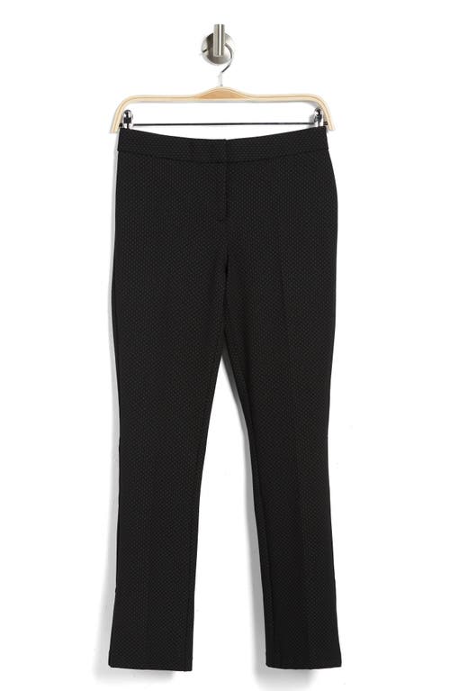 Atelier Luxe Ponte Ankle Crop Bootcut Pants In Black/grey