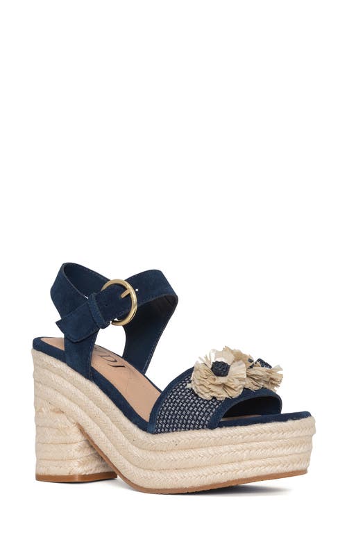 Houston Platform Sandal in Indigo