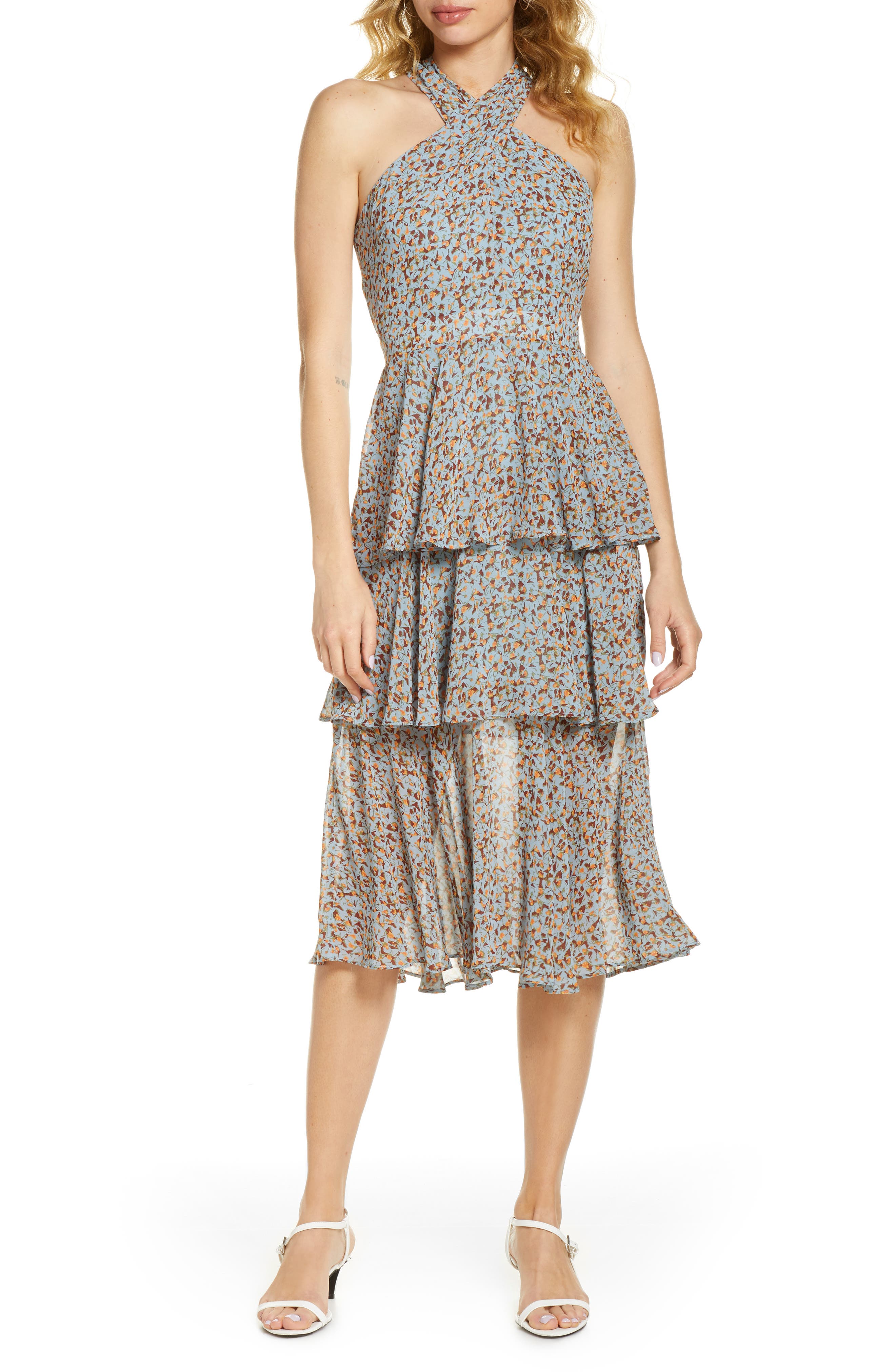 criss cross neck dress