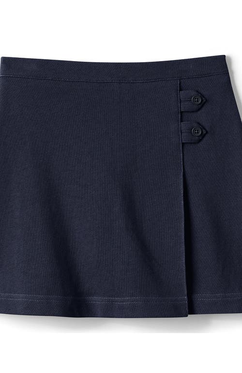 Shop Lands' End Girls Knit Skort In Classic Navy