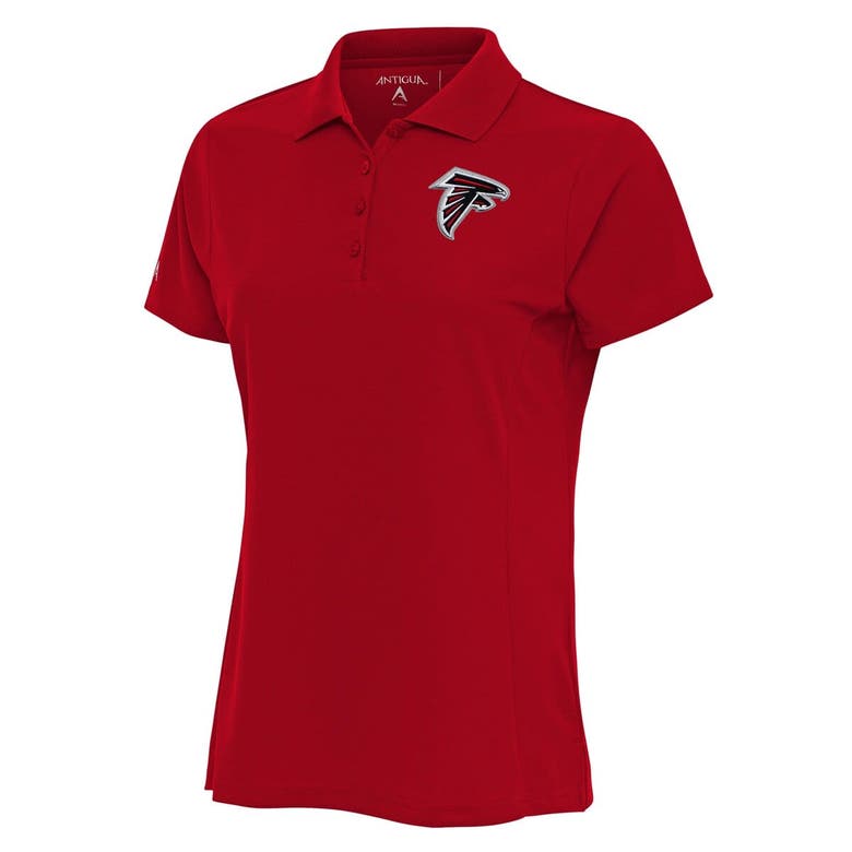 Shop Antigua Red Atlanta Falcons Team Logo Legacy Pique Polo