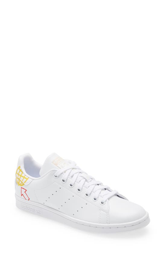 Adidas Originals Primegreen Stan Smith Sneaker In White/ Halo Ivory/ White