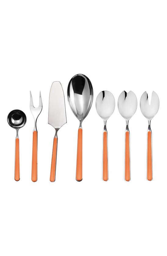 Mepra Fantasia 7-piece Place Serving Set In Carota