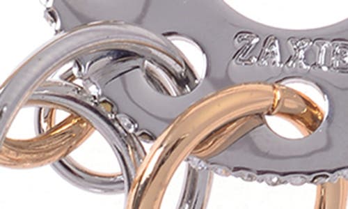 Zaxie By Stefanie Taylor Two-tone Hoop Earrings In Two Tone