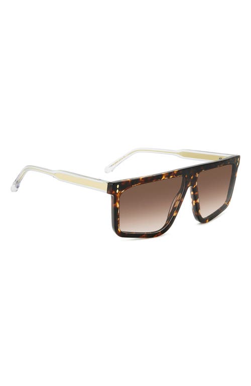 Shop Isabel Marant 61mm Gradient Square Sunglasses In Havana/brown Gradient