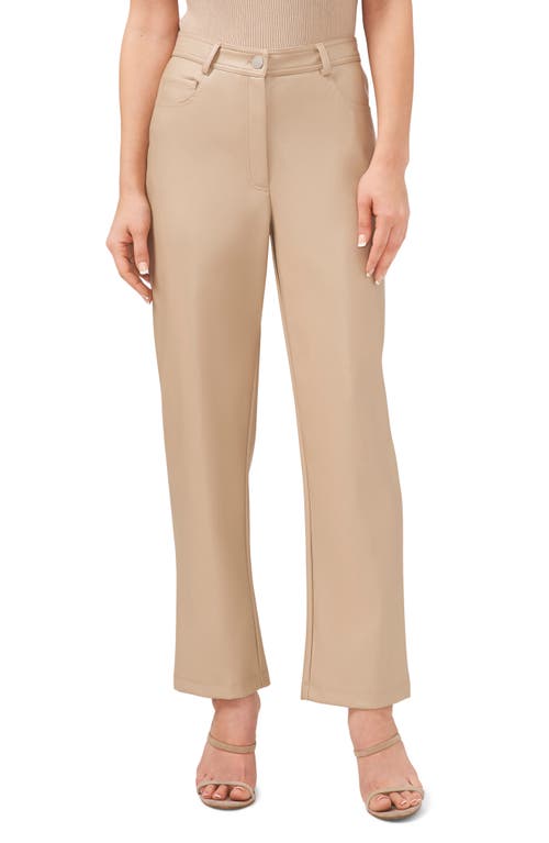 halogen(r) 5-Pocket Faux Leather Pants in Oxford Tan
