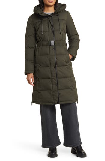 SAM EDELMAN SAM EDELMAN BELTED HOODED PUFFER COAT