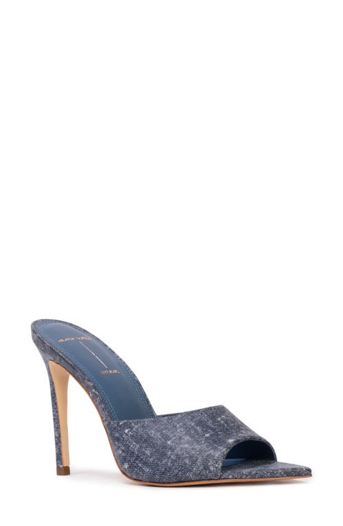 Bella Pointed Toe Slide Sandal in Nappa Jeans Leather