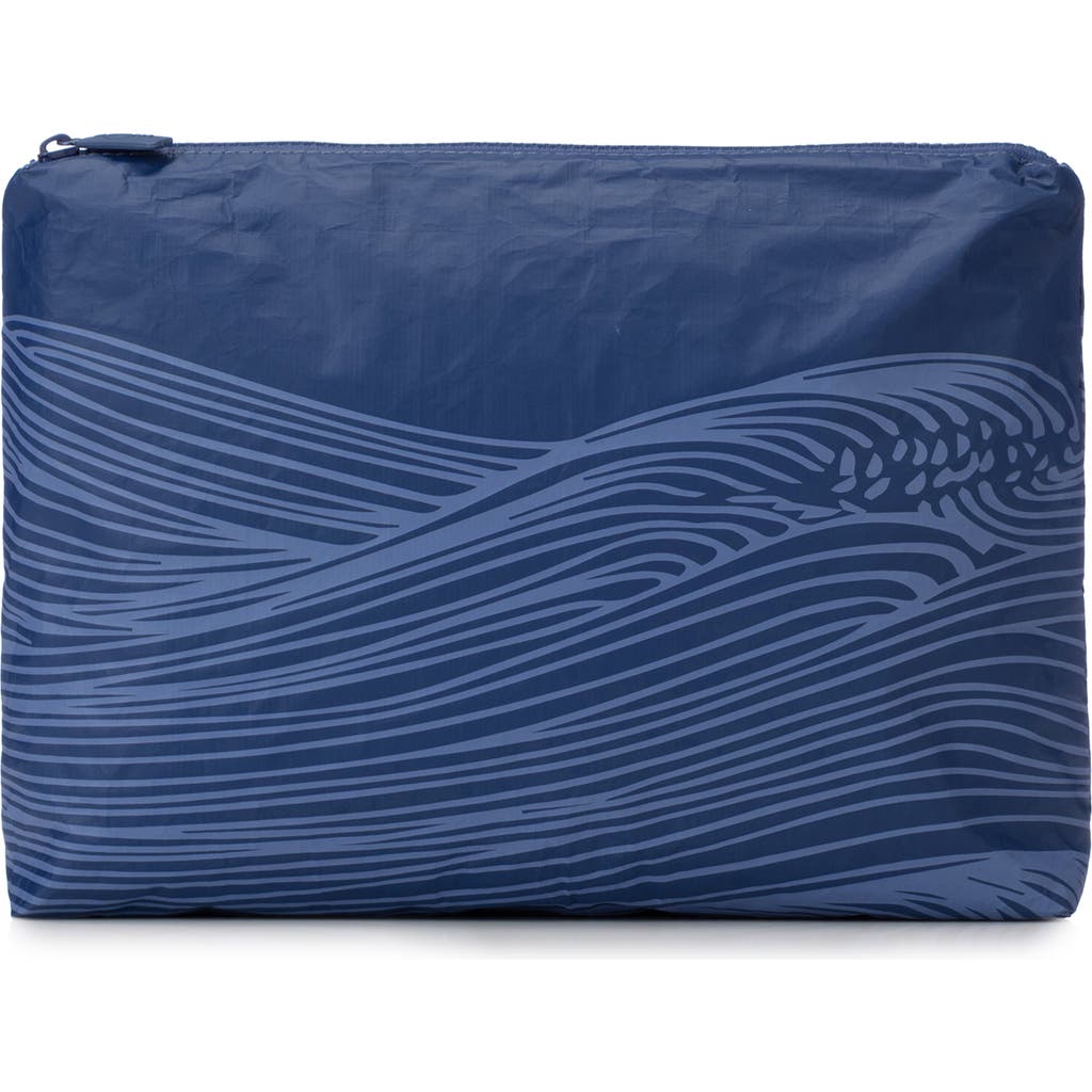 Aloha Collection Medium Water Resistant Tyvek® Zip Pouch In Blue